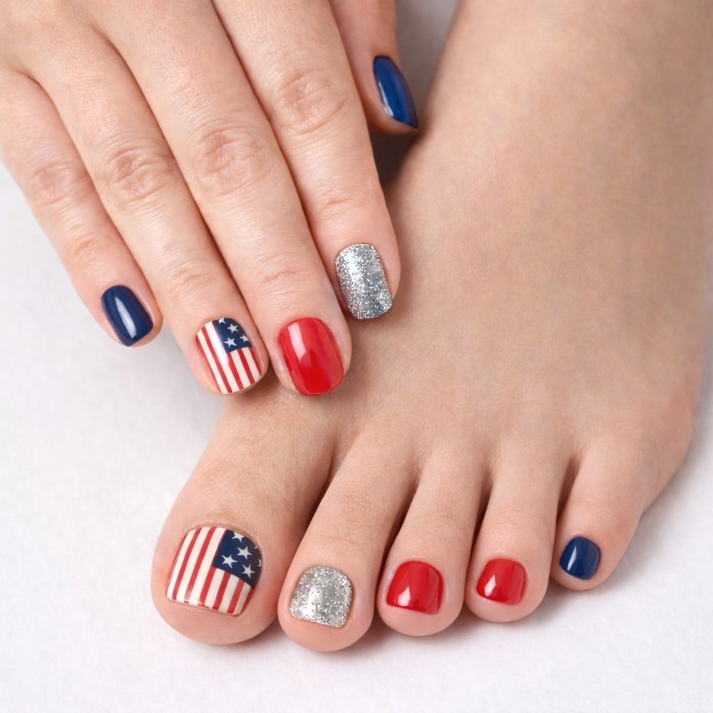 NEW Vamony Press On Nails Manicure & Pedicure 30 Nails 26 Toenails #0661